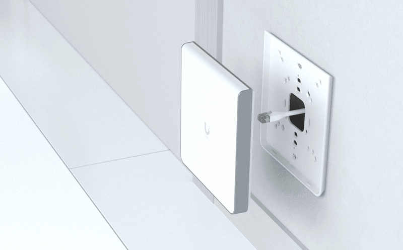 Ubiquiti U6-ENTERPRISE-IW UniFi Wi-Fi 6 Enterprise Sleek, wall-mounted WiFi 6E access point with an integrated four-port switch