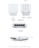 Ubiquiti UniFi USW-Flex POE+ Switch, 5-Port, POE 46W, (4) GbE PoE+ Ports, (1) GbE PoE++ Input, Layer 2, Wall Mount