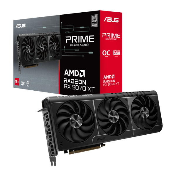 Asus PRIME-RX9070XT-O16G Prime Radeon™ RX 9070 XT OC Edition 16GB GDDR6 Gaming Graphics Card