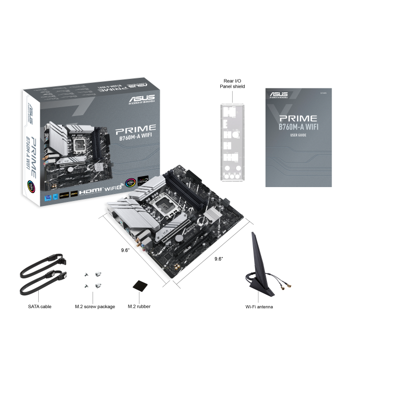 Asus PRIME B760M-A WIFI LGA1700 Micro-ATX DDR5 Motherboard