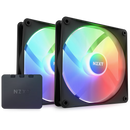 NZXT RF-C14DF-B1 F140RGB Core - 140mm Hub-mounted RGB Fan - Twin Pack (Black) w/RGB Controller