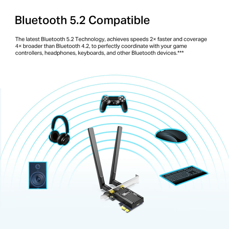 TP-Link Archer TX20E AX1800 Wi-Fi 6 Bluetooth 5.2 PCIe Adapter