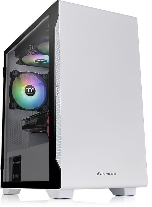 Thermaltake S100 Snow Edition mATX Case, Tempered Glass