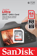 Sandisk Ultra memory card 64 GB SDXC Class 10 UHS-I