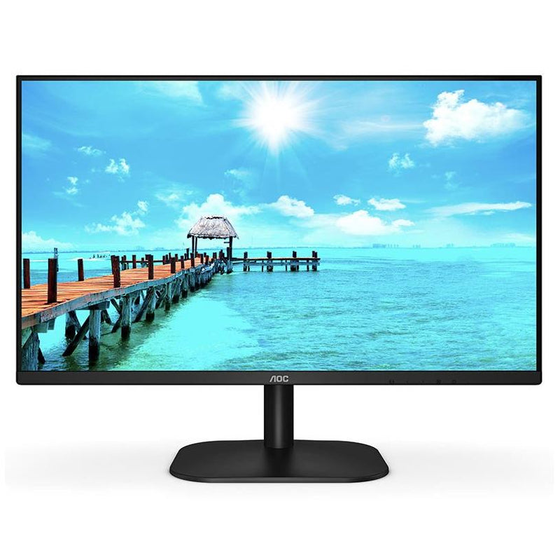 AOC 27B2H 27inch FHD IPS W-LED Monitor, 1920x1080, 75Hz, 7ms, 1000:1, 16:9 Aspect, HDMI1.4, VGA, Tilt, 101% sRGB, Flicker-Free, UltraSlim, Borderless Design