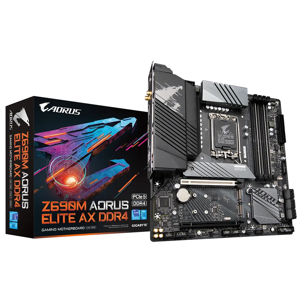 Gigabyte Intel Z690 AORUS MB w Direct 12+1+2 Phases Digital VRM, PCIe 5.0, Fully Covered Thermal, 3 PCIe 4.0 M.2 with Thermal Guard, Intel 2.5GbE