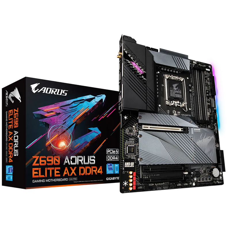 Gigabyte PURCHASE 5X GIGABYTE Z690 A ELITE AX DDR4 MOTHERBOARD AND GET BONUS 500GB NVMe SSD