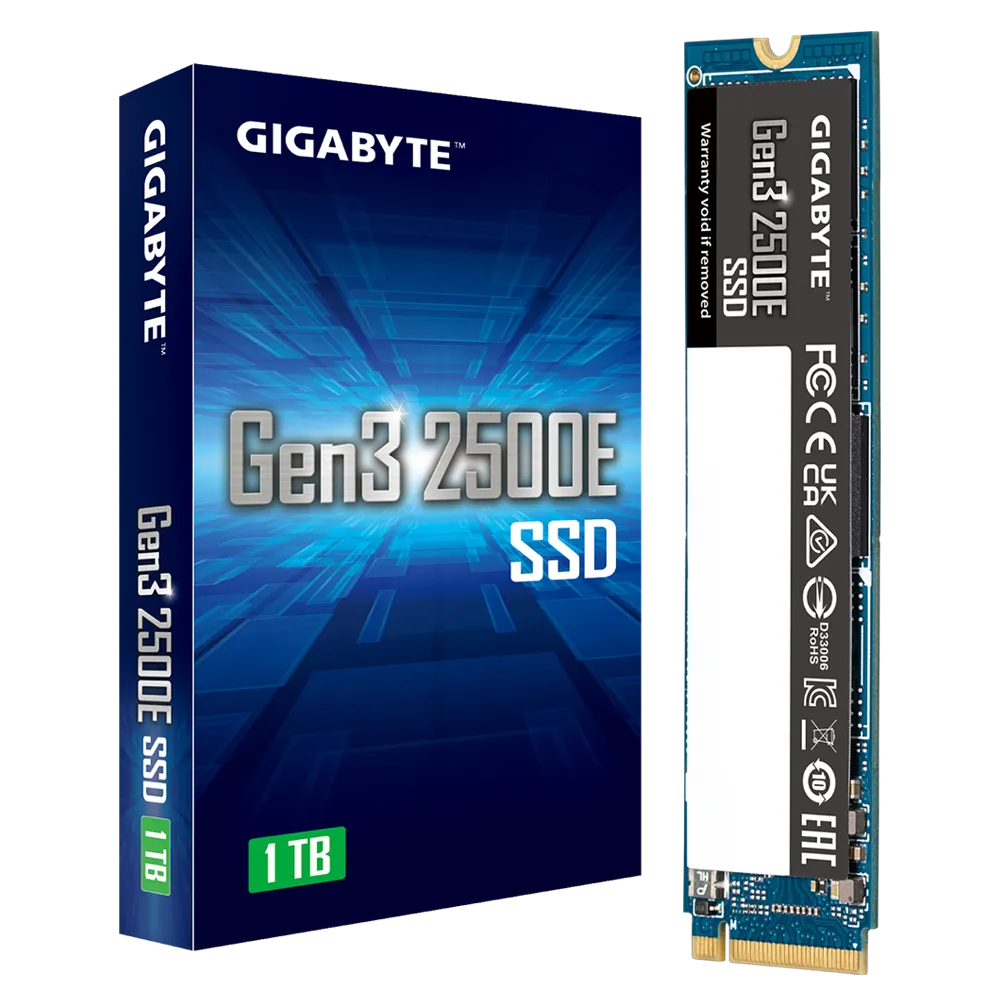 Gigabyte 1TB GEN3 NVMe SSD M.2 PCIe3, UP TO READ 2400MB/s, WRITE 1800MB/s, 5YR WT