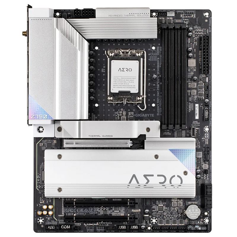 Gigabyte Z790 AERO G 1.0 Intel LGA 1700 ATX Motherboard, 4x DDR5 ~128GB, 3x PCI-E x16, 5x M.2, 4x SATA,  6x USB 3.2, 2x USB-C, 2x USB 2.0
