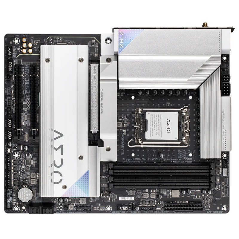 Gigabyte Z790 AERO G 1.0 Intel LGA 1700 ATX Motherboard, 4x DDR5 ~128GB, 3x PCI-E x16, 5x M.2, 4x SATA,  6x USB 3.2, 2x USB-C, 2x USB 2.0