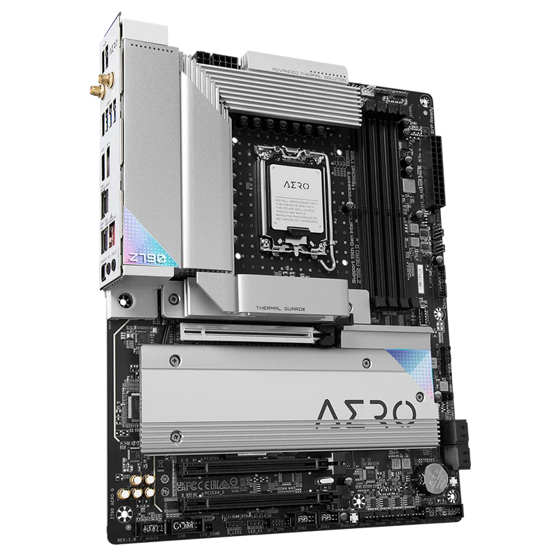 Gigabyte Z790 AERO G 1.0 Intel LGA 1700 ATX Motherboard, 4x DDR5 ~128GB, 3x PCI-E x16, 5x M.2, 4x SATA,  6x USB 3.2, 2x USB-C, 2x USB 2.0