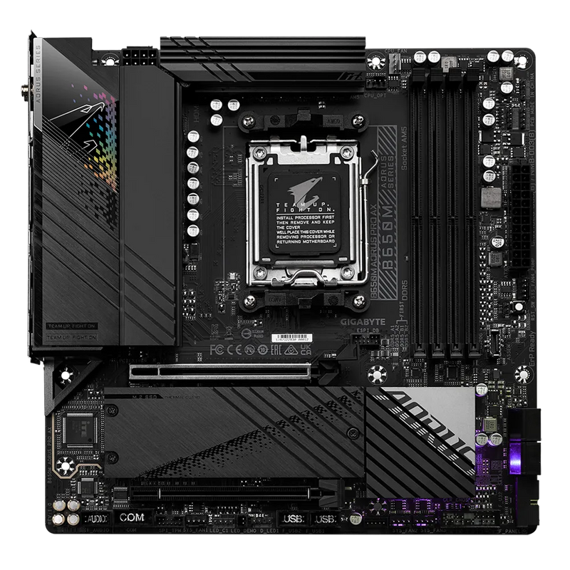 Gigabyte B650M AORUS PRO AX 1.0 AMD AM5 ATX Motherboard 4x DDR5~128GB,2x PCIe x16, 2x M.2, 4x SATA 6, 7x USB 3.2, 1x USB-C, 4x USB 2.0