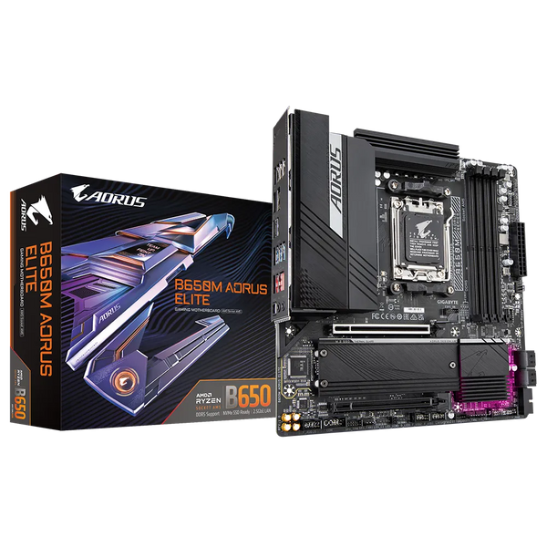 Gigabyte B650M AORUS ELITE (REV 1.0) motherboard AMD B650 Socket AM5 ATX