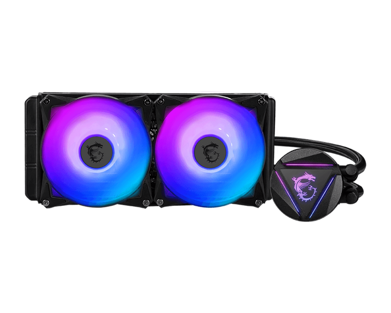 MSI MPG CORELIQUID 280R Liquid CPU Cooler, ARGB, PWM Mode, LGA 1150/1151/1155/1156/1200/1366/2011/2011-3/2066, AM4/FM2+/FM2/FM1/AM3+/AM3/AM2+/AM2