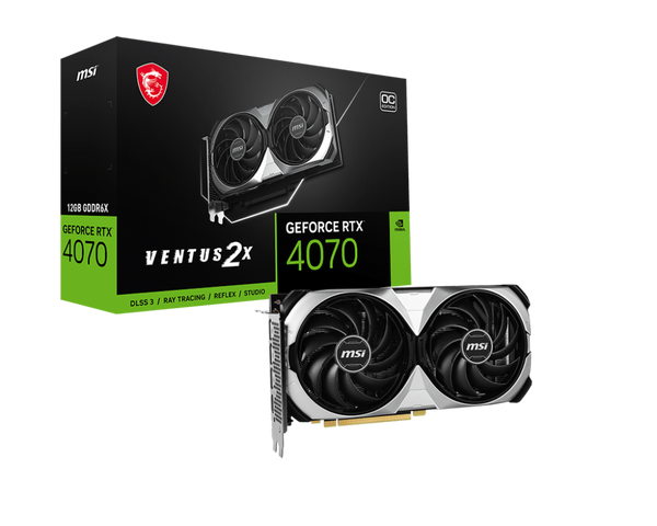 MSI GeForce GeForce RTX 4070 VENTUS 2X 12G OC Gaming Graphics Card