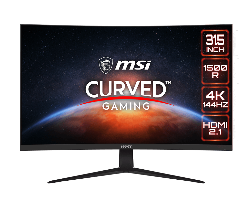 MSI 1500R Curved 32in 4K Gaming 3840x2160 VA/144Hz TypeC Free-Sync Premium Black
