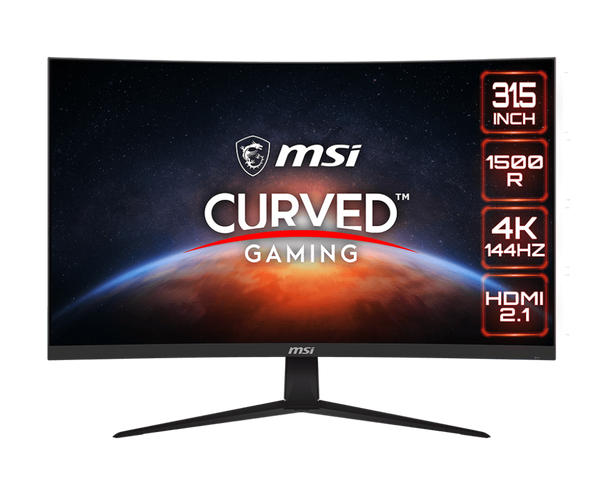 MSI 1500R Curved 32in 4K Gaming 3840x2160 VA/144Hz TypeC Free-Sync Premium Black