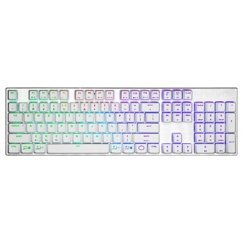 Cooler Master SK653 Wireless Low Profile Mechanical Gaming Keyboard - White, Red Switches