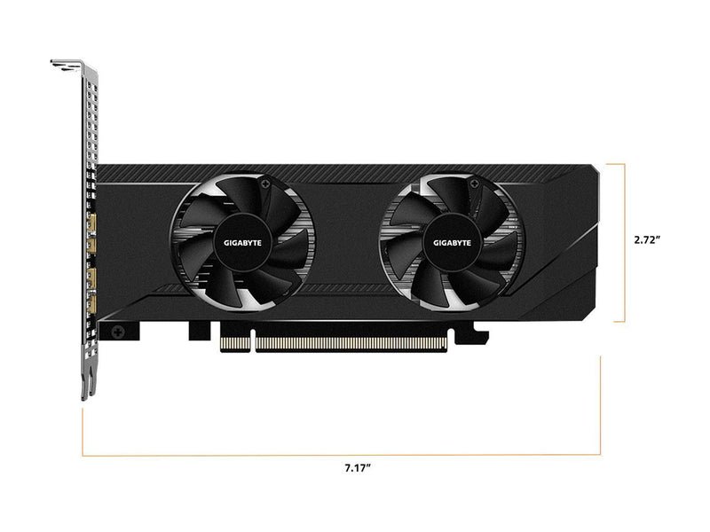 Gigabyte GV-R64D6-4GL Radeon RX 6400 D6 LOW PROFILE 4G Gaming Graphics card