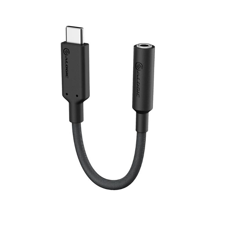 ALOGIC Elements Pro USB-C to 3.5mm Audio Adapter, 10cm, Black