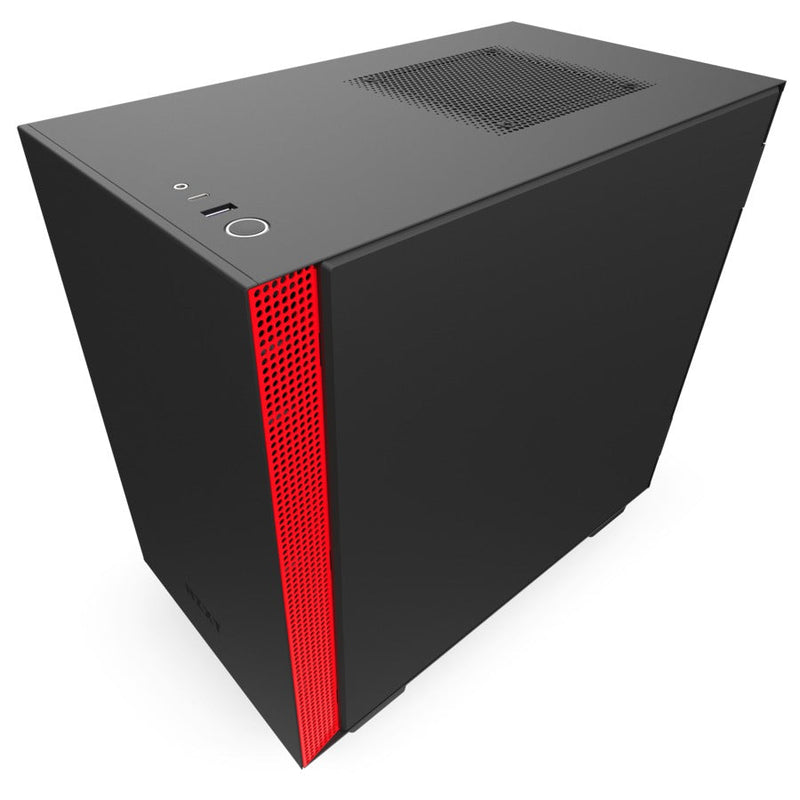 NZXT H210i Matte Black Red Mini-Tower Black,Red Case