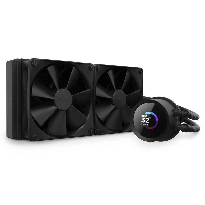 NZXT Kraken 240 - 240mm AIO liquid cooler w/ 1.54in. Display and Radiator Fans (Black)