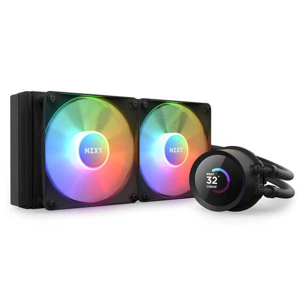 NZXT Kraken 240 RGB - 240mm AIO liquid cooler w/ 1.54in. Display, RGB Controller and RGB Fans (Black)