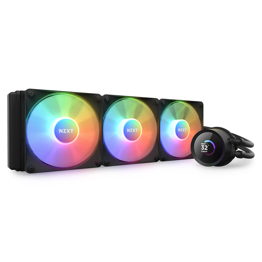 Kraken 360 RGB - 360mm AIO liquid cooler w/ 1.54in. Display, RGB Controller and RGB Fans (Black)