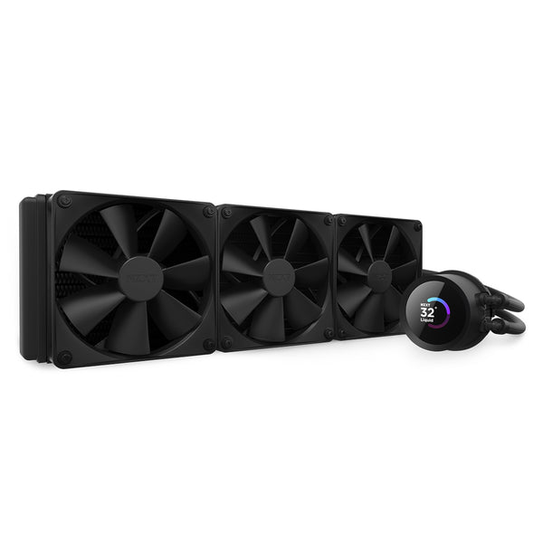 NZXT Kraken Elite 360 - 360mm AIO liquid cooler w/ Display and Radiator Fans (Black)
