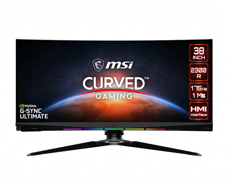 MSI Optix MEG381CQR PLUS 95.2 cm (37.5") 3840 x 1600 pixels UltraWide Quad HD+ LCD Black
