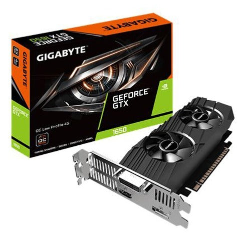GV-N1650OC-4GL
Gigabyte nVidia GeForce GTX 1650 OC 4GB Low Profile GDDR5 PCIe Video Cards