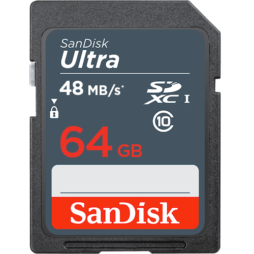 SanDisk Ultra 64GB SDXC Class 10 Memory Card - 48MB-s