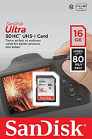 Sandisk Ultra memory card 16 GB SDHC Class 10 UHS-I