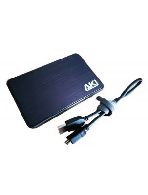 AKY 2.5" Type-C Aluminium External Hard Drive Enclosure (U23SC-BK)