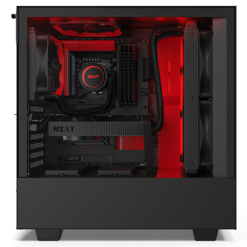 NZXT H510i mid ATX Tower Black,Red Case