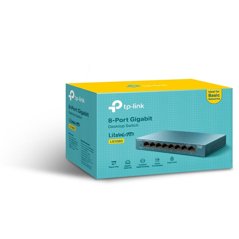 TP-LINK LS108G network switch Unmanaged Gigabit Ethernet (10/100/1000) Blue
