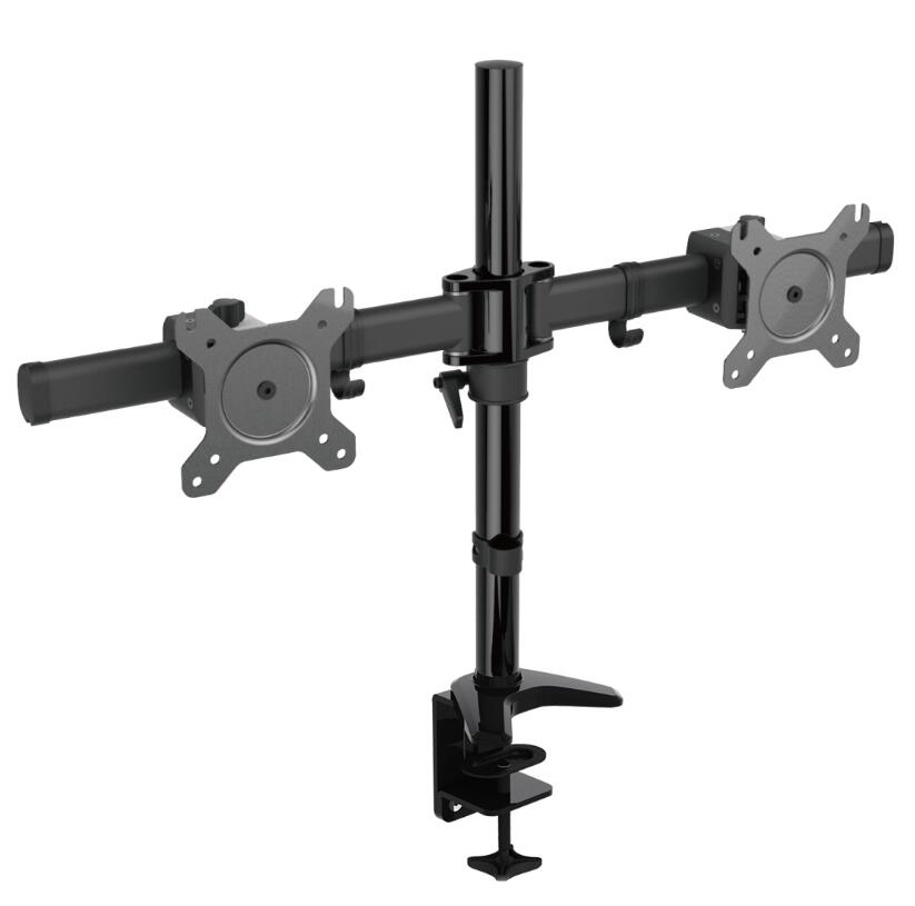 Vision Mounts VM-MP320C - DeskClamp Dual LCD Monitor Support up to 27''; Tilt -15-+15°; Rotate 360°; VESA 75-100