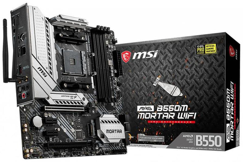 MSI MAG B550M MORTAR WIFI mATX Motherboard Socket AM4 MAG B550M MORTAR WIFI