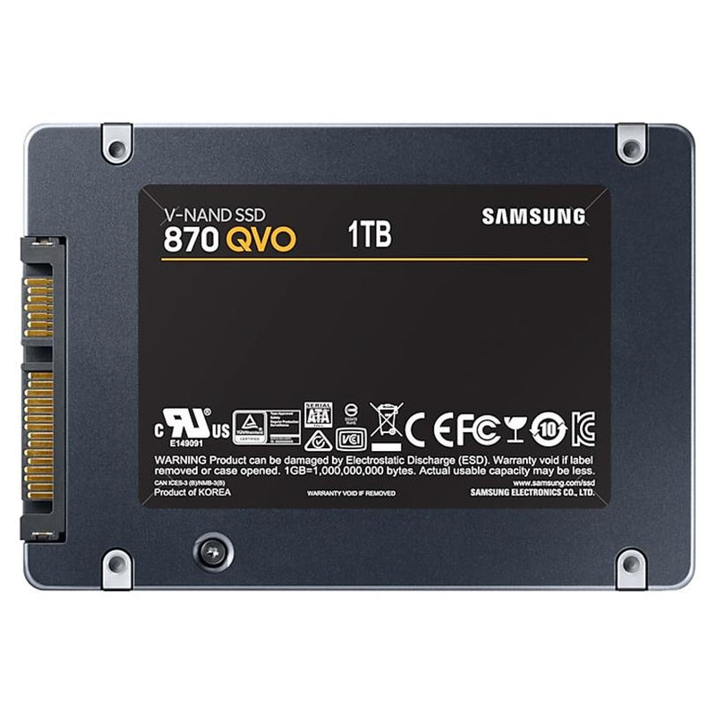 Samsung 870 QVO 1TB 2.5" SATA III 6GB/s 4-Bit MLC V-NAND SSD Internal Solid State Drive PN MZ-77Q1T0BW