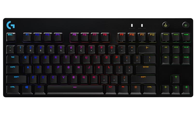 Logitech G Pro X RGB TKL Mechanical Gaming Keyboard, GX Blue Clicky Switches