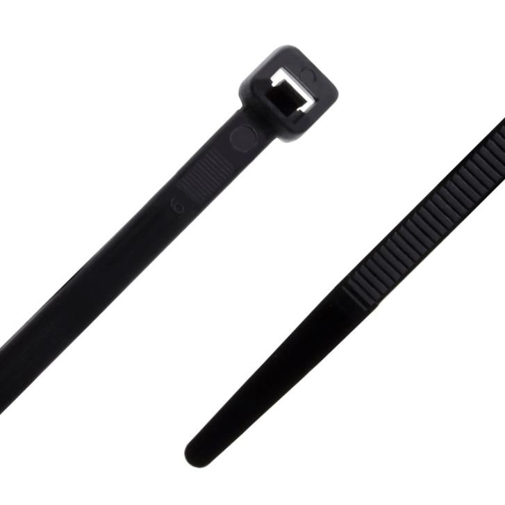 Nylon Cable Tie BLACK (UV Rated) 200mm X 4.8mm - (Bag of 100)