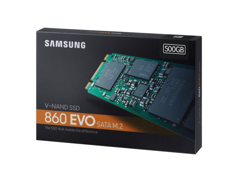 Samsung 860 EVO 500GB M.2 SATA III 6GB/s V-NAND SSD Internal Solid State Drive PN MZ-N6E500BW
