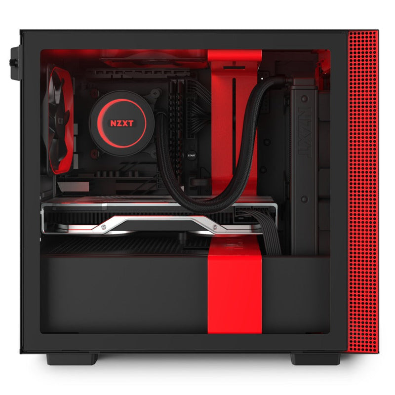 NZXT H210i Matte Black Red Mini-Tower Black,Red Case