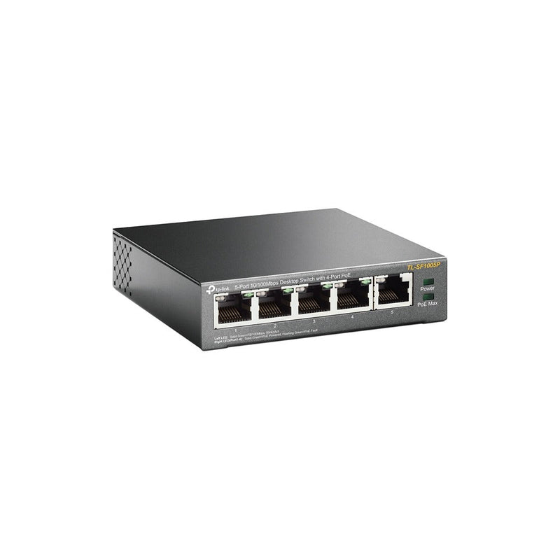 TP-LINK TL-SF1005P network switch Unmanaged Fast Ethernet (10/100) Black Power over Ethernet (PoE)