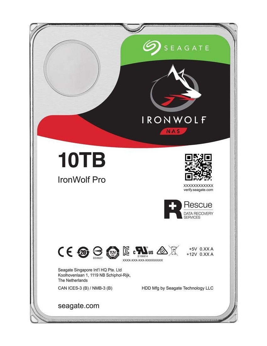 Seagate 10TB IronWolf Pro 3.5" SATA3 NAS Hard Drive PN ST10000NE0008