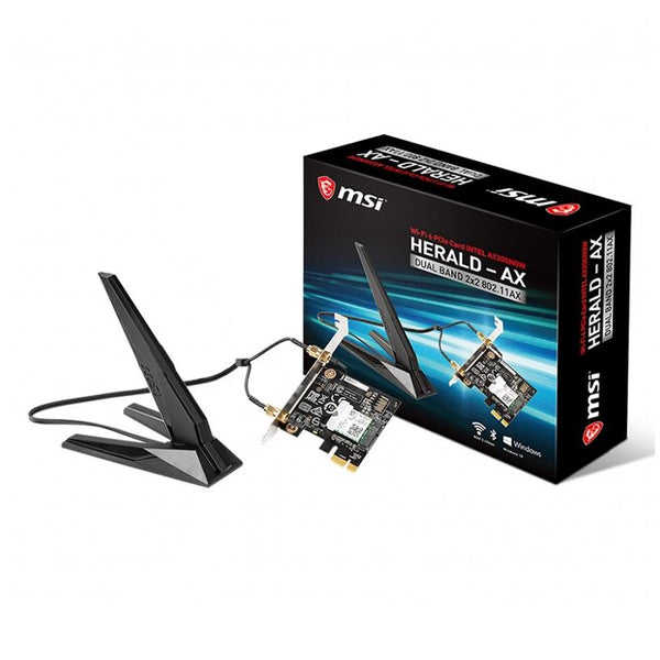 MSI Herald-AX Intel AC AX200NGW PCI-E Network Adapter with Bluetooth 5.0