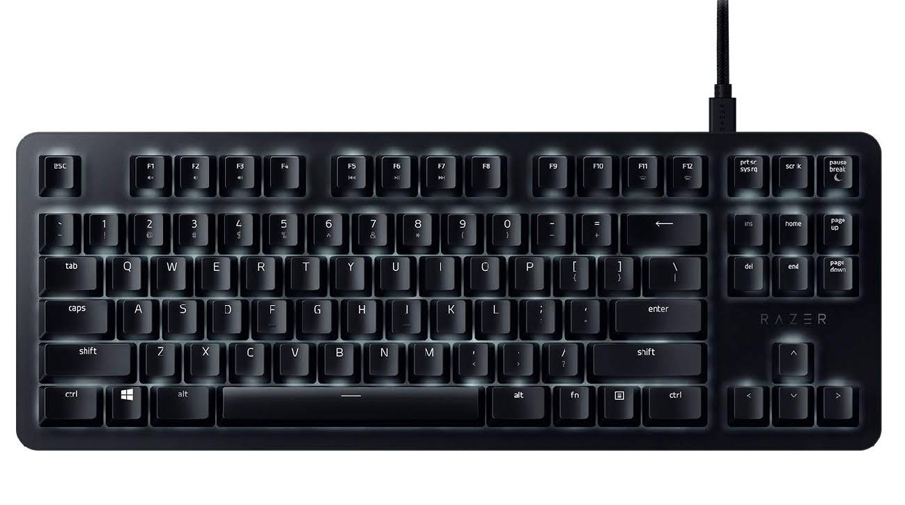 Razer RZ03-02640100-R3M1 Blackwidow Lite Silent Mechanical Gaming Keyboard, Orange Switch, Silent Keys with O-rings, Individual White LED Backlit Keys, Compact Form Factor, Razer Synapse, Anti-Ghosting