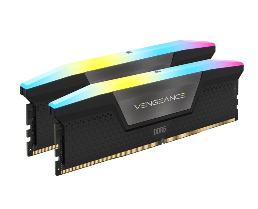 Corsair CMH32GX5M2B5200C40W Vengeance RGB 32GB (2x16GB) DDR5 UDIMM 5200MHz C40 1.25V Desktop Gaming Memory White