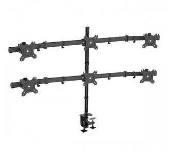 Vision Mount (VM-MP360C) - Six LCD Monitors Desk Clamp, Support up to 27''; Tilt -15/+15°; Rotate 360°; VESA 75/100