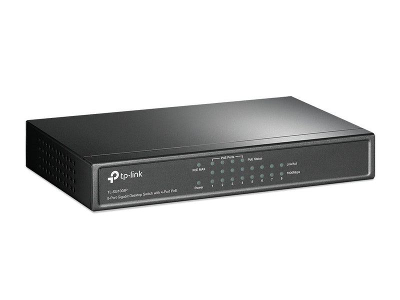 TP-LINK TL-SG1008P network switch Gigabit Ethernet (10-100-1000) Grey Power over Ethernet (PoE)